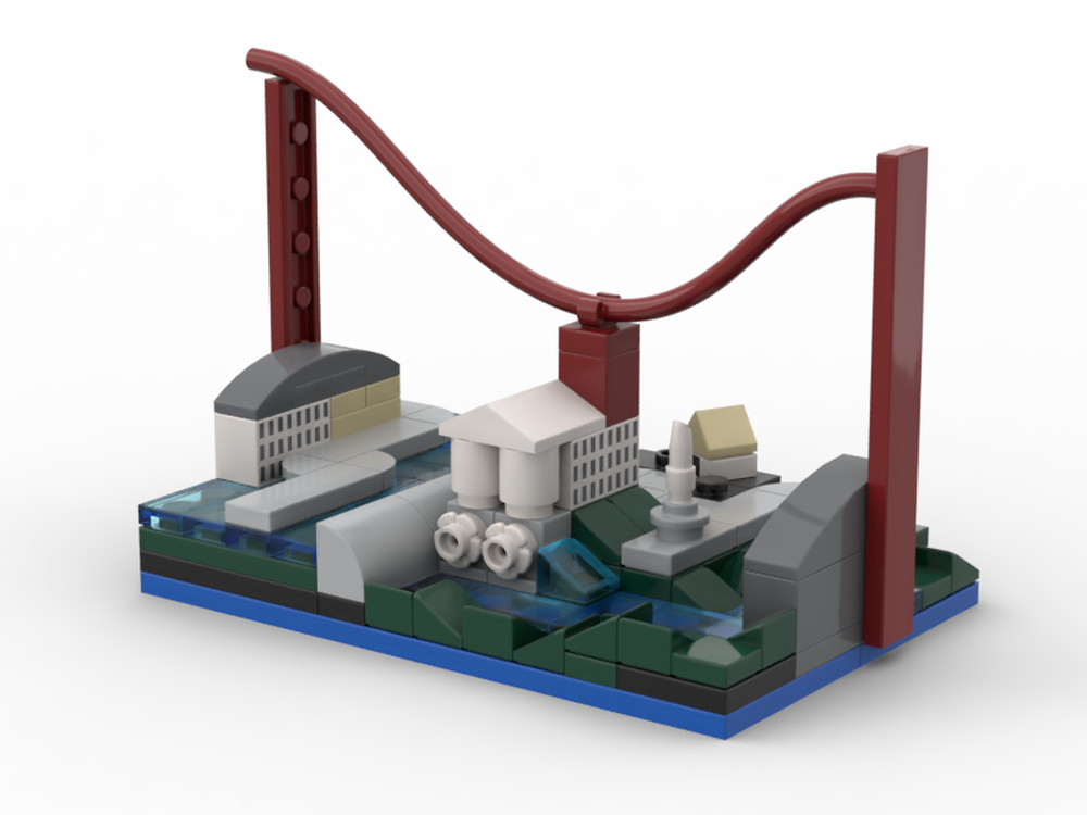 Lego The dam, the water mill and trellises