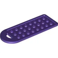 Bag Tag with 3 x 8 Studs / Dark Purple