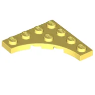 Plate Special 4 x 4 with 3 x 3 Quarter Round Cutout / Bright Light Yellow