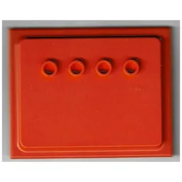 Scala, Building, Wall Panel 5 x 6 with Four Studs / Orange