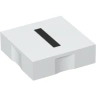Duplo Tile 2 x 2 with Lowercase 'l' Print