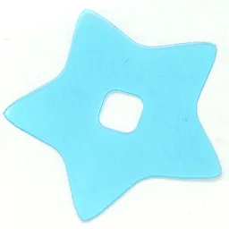 Clikits Icon Accent, Star 4 3/4 x 4 3/4 / Trans-Light Blue