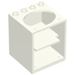 Belville, Cupboard 4 x 4 x 4 with Elliptical Hole for Sink / White