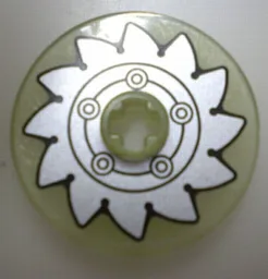 Technic, Disk 3 x 3 with Silver Circular Saw Blade Pattern (Sticker) - Set 8648