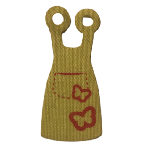 Lego Neckwear Apron with Magenta Butterflies and Pocket Print / Lime