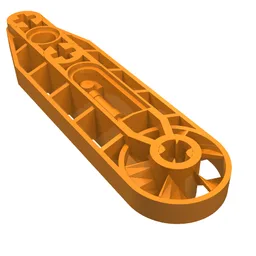 Technic Beam 1 x 7 with Fan / Orange