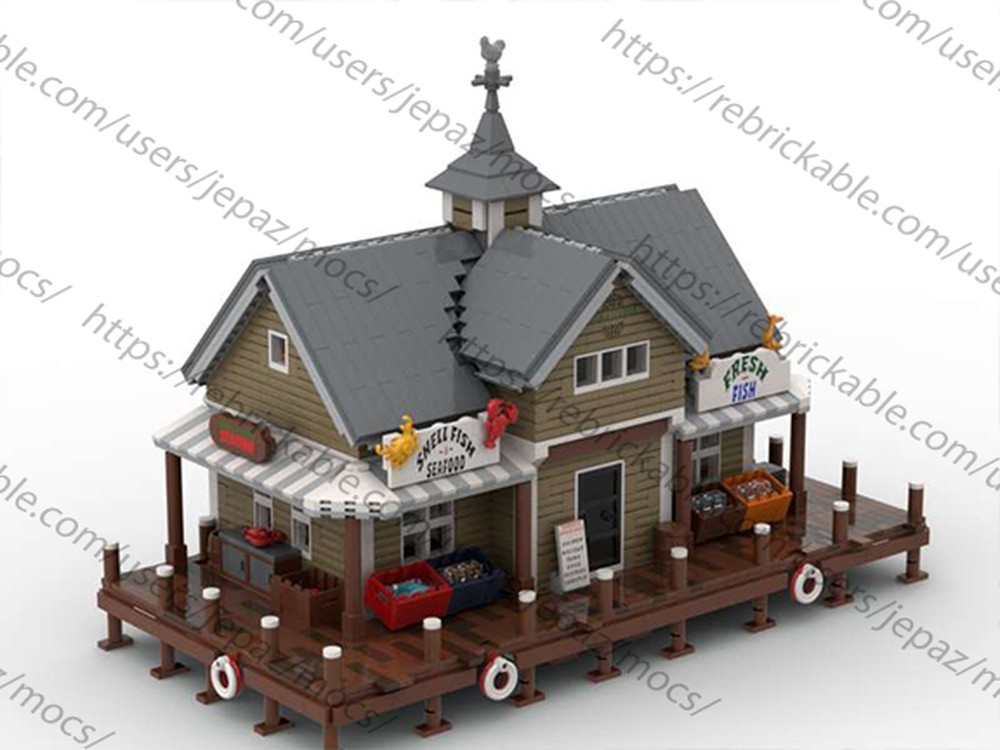 Lego Seafood Market - Dark Tan