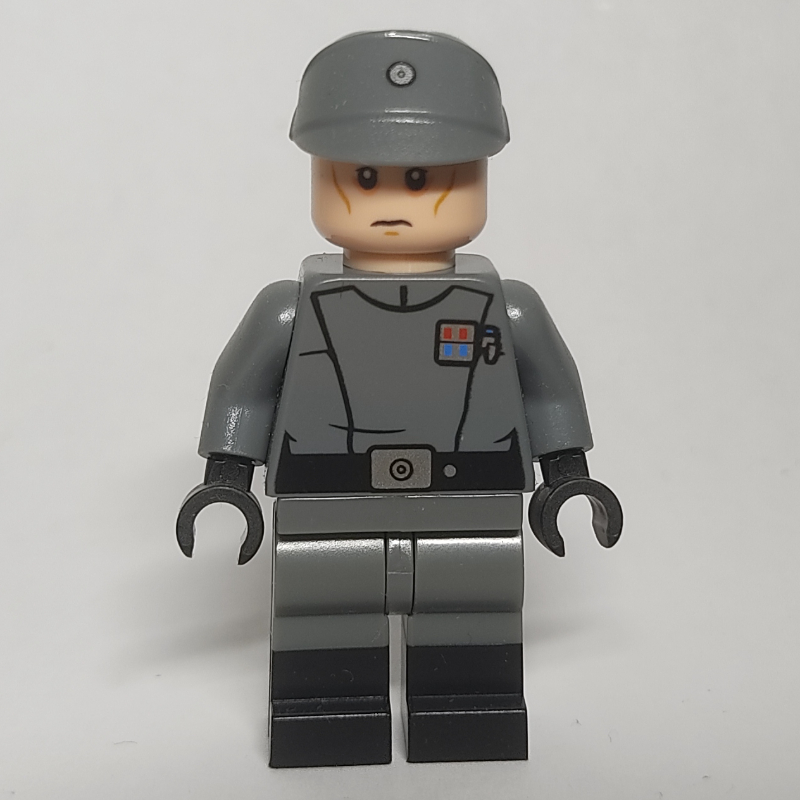 Lego Imperial Officer / Lieutenant, Dark Bluish Gray Uniform, Dual Molded Legs