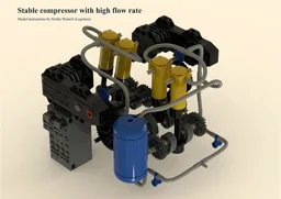 Stable compressor with high flow rate