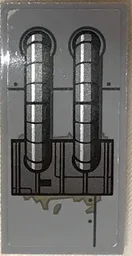 Slope, Curved 4 x 2 with SW Pipes Pattern (Sticker) - Set 75202