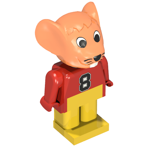 Lego Fabuland Figure Mouse 2 / Red