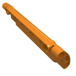 Technic Panel Curved 11 x 3 with 2 Pin Holes through Panel Surface / Orange
