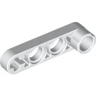 Technic Beam 1 x 4 Thin with Stud Connector / White