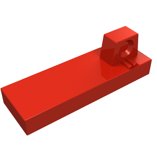 Lego Hinge Tile 1 x 3 Locking with 1 Finger on Top / Red