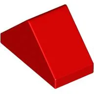 Brick Sloped 45° 2 x 1 Double with Ovoid Bottom Pin / Red