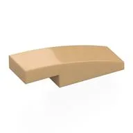 Brick Curved 3 x 1 x 2/3 / Warm Tan