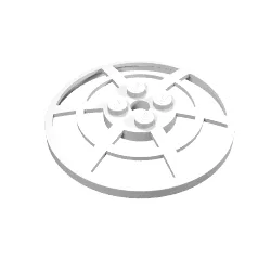 Dish 6 x 6 Inverted, Radar / Webbed [Anti-studs at 90°] / White