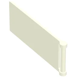 Flag 7 x 3 with Rod / White