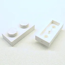 Plate 1 x 2 [Old Style Bottom] / White