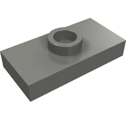 Plate Special 1 x 2 with 1 Stud with Groove (Jumper) / Dark Bluish Gray