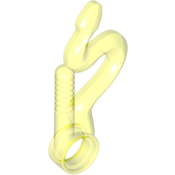 Lego Equipment Whip Bent with Snake Head and Pin Hole / Trans-Neon Green