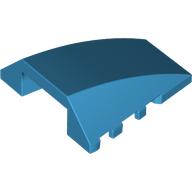 Lego Brick Wedged, Curved 4 x 4 No Top Studs / Dark Azure