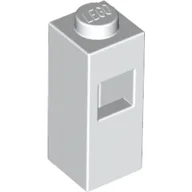 Brick Special 1 x 1 x 2 with Extra Tube Side [Piece of Resistance] / White