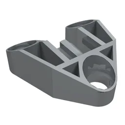 Technic Connector Block 3 x 3 Triangular with Axle, and Pin Hole / Pearl Light Gray