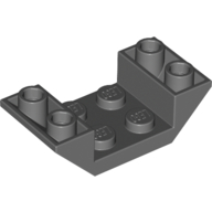 Lego Brick Sloped Inverted 45° 4 x 2 Double with 2 x 2 Recessed / Dark Bluish Gray