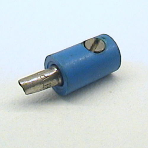 Lego Electric Connector, 1 Way Male Rounded with Hollow Pin (Banana Plug) / Blue