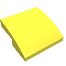 Brick Curved 2 x 2 x 2/3 / Bright Light Yellow