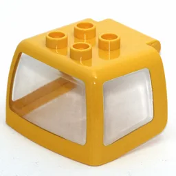 Duplo Truck Cabin Enclosed with Clear Windows / Black