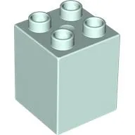 Duplo Brick 2 x 2 x 2 / Light Aqua