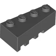 Brick Wedged, Angled 4 x 2 Right / Trans-Brown