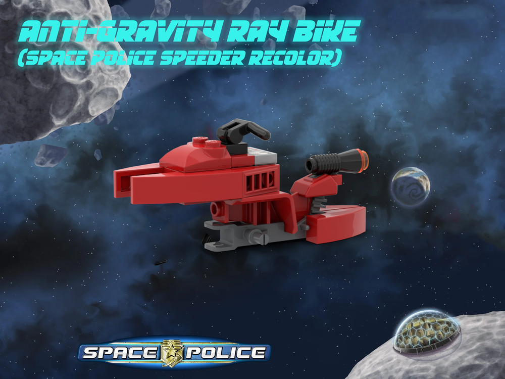 Lego Anti-Gravity Ray Bike (Space Police Ray Bike Recolor)
