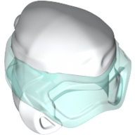 Lego Wrap with Diving Mask, Trans-Light Blue Pattern / White