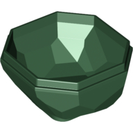 Lego Rock Boulder 4 x 4, Bottom / Dark Green