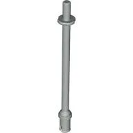 Bar 8L - Two Stop Rings / One Pin, Technic Figure Ski Pole [Rounded End] / Light Gray