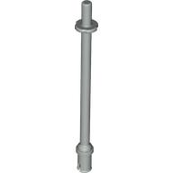 Lego Bar 8L - Two Stop Rings / One Pin, Technic Figure Ski Pole [Rounded End] / Light Gray