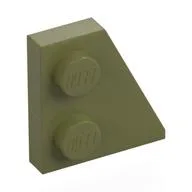 Wedge Plate 2 x 2 Right / Olive Green
