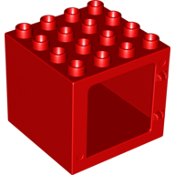 Lego Duplo Building Door Frame 4 x 4 x 3 / Red
