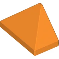 Brick Sloped 45° 2 x 1 Triple with Inside Stud Holder / Orange
