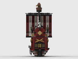 Dark Red Pirates Sailboat