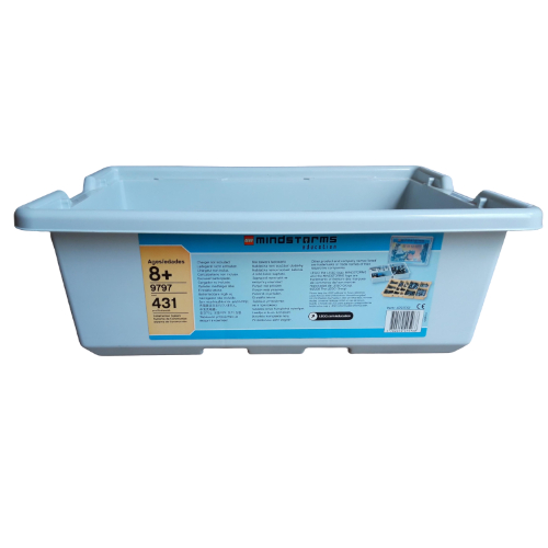 Lego Storage Bin, Dacta, Medium [New Style] / Very Light Bluish Gray