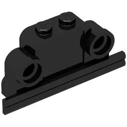Brick Curved 1 x 4 x 2 Fabuland Bell Shape with Headlights / Black