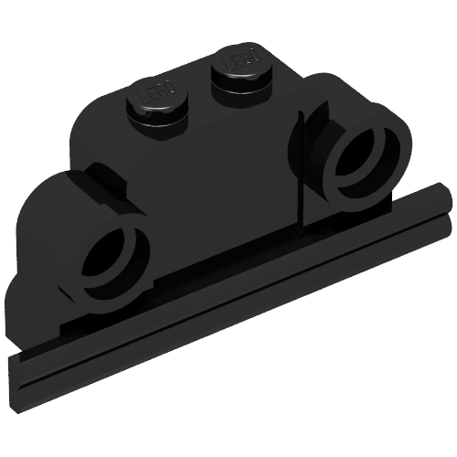 Lego Brick Curved 1 x 4 x 2 Fabuland Bell Shape with Headlights / Black