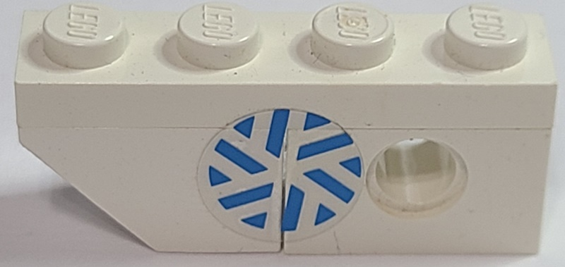 Lego Stickered Assembly 4 x 1 x 1 1/3 with Arctic Logo Pattern Model Right Side (Sticker) - Set 8640