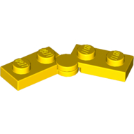 Lego Hinge Plate 1 x 4 Swivel Top / Base - Solid Clip [Complete Assembly] / Yellow