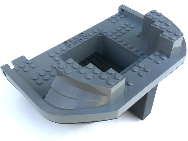Lego Boat, Hull Giant Stern 15 x 22 with Dark Bluish Gray Top (47986 / 47981)