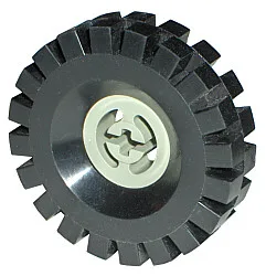 Wheel with Split Axle Hole with Black Tire 17 x 43 (3482 / 3634)